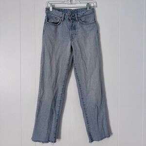 Stylish Light Blue Women's Straight Leg Jeans